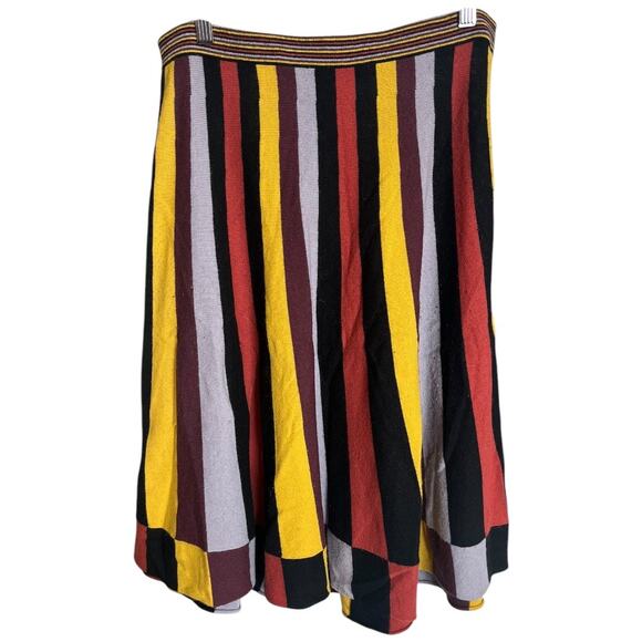 Viola pull on sweater skirt thick wool angora cashmere blend colorful stripe med - Picture 2 of 5